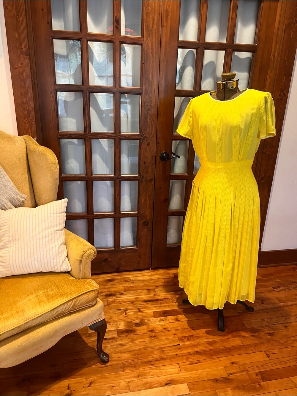 J. Crew Sunny Yellow Midi Dress
